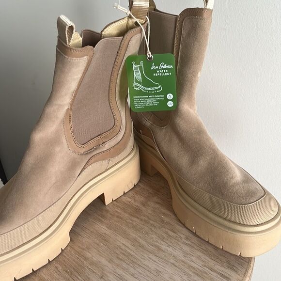 Sam‎ Edelman Lulia Sesame Chunky Heel Closed Toe Pull On Ankle Combat Boots, 9.5 - Picture 4 of 7